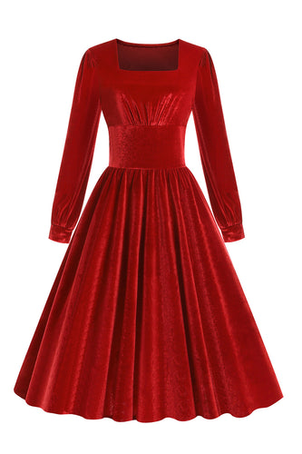 Robe vintage Red Velvet Midi A-line