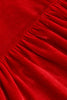 Charger l&#39;image dans la galerie, Robe vintage Red Velvet Midi A-line