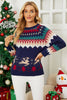 Charger l&#39;image dans la galerie, Fawn Jacquard Pullover Christmas Tree Sweater