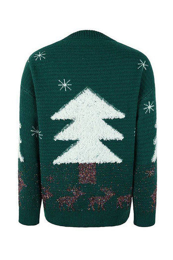 Fawn Jacquard Christmas Pullover Pull