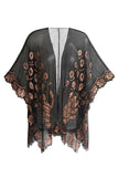 Paon à paillettes noir Cap des années 1920
