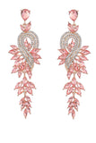 Boucles d’oreilles vertes avec perles et strass