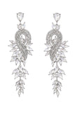 Boucles d’oreilles vertes avec perles et strass