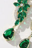 Charger l&#39;image dans la galerie, Boucles d’oreilles de bal perlées en strass vert