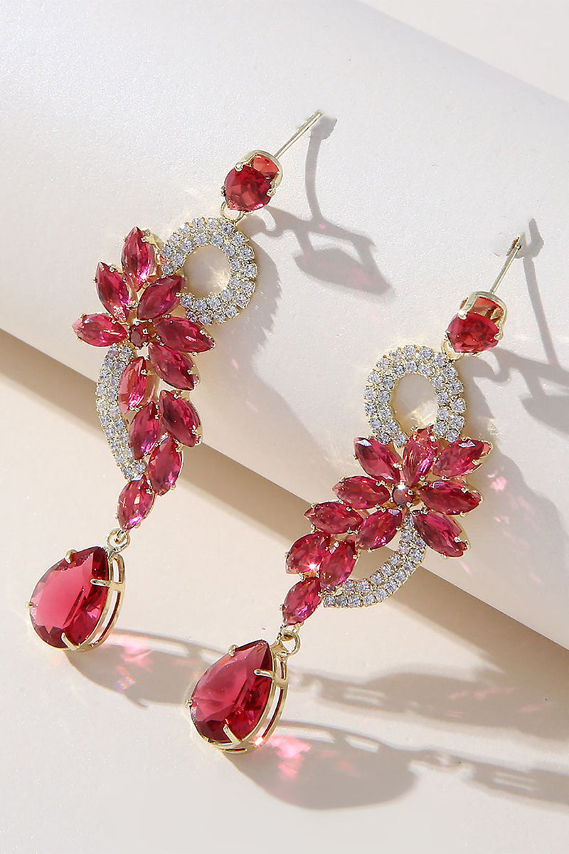 Charger l&#39;image dans la galerie, Boucles d’oreilles de bal perlées en strass vert