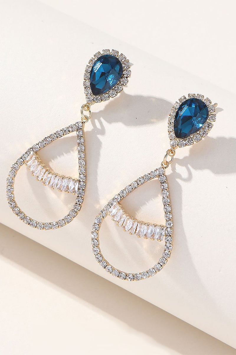 Charger l&#39;image dans la galerie, Boucles d’oreilles de bal perlées bleu royal
