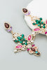 Charger l&#39;image dans la galerie, Boucles d’oreilles de fête en strass perlées colorées