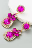 Fuchsia Strass Boucles d’oreilles perlées