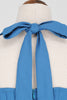 Charger l&#39;image dans la galerie, Robe Hepburn Style Halter Neck Bleu Années 50