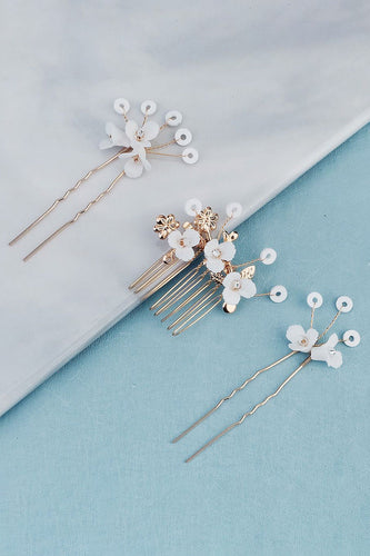 Vintage Handmade Pearl Strass Set Bride Hair Pin