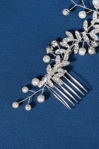 Accessoires de cheveux de mariée en perles de strass faits à la main
