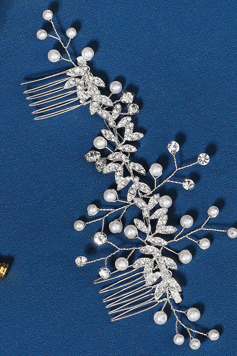 Charger l&#39;image dans la galerie, Accessoires de cheveux de mariée en perles de strass faits à la main