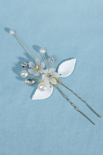 Strass faits à la main Pearl Flower Bridal Hair Accessoires