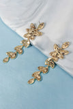 Boucles d’oreilles vintage Simple Strass Gold Leaf