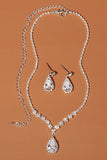 Strass Drop Bridal Earrings Collier Set