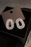 Boucles d’oreilles ovales simples en strass