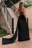 Charger l&#39;image dans la galerie, Robe de bal corset corset noire avec fente