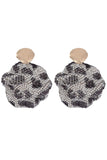 Boucles d’oreilles scintillantes en strass léopard