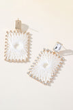 Strass Boucles d’oreilles carrées tressées