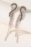 Strass Sparkly Long Tassel Boucles d’oreilles