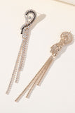 Strass Sparkly Long Tassel Boucles d’oreilles