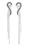 Strass Sparkly Long Tassel Boucles d’oreilles