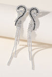 Strass Sparkly Long Tassel Boucles d’oreilles