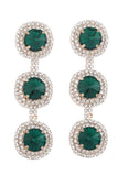 Boucles d’oreilles en strass rondes multicouches