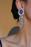 Boucles d’oreilles Sparkly Strass Water Drop Tassel