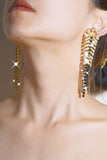 Boucles d’oreilles en alliage Strass Vintage Boho Leaf Tassel