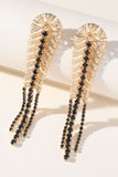 Boucles d’oreilles en alliage Strass Vintage Boho Leaf Tassel