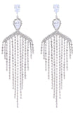 Boucles d’oreilles en Argent Zircon Tassel Strass