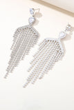 Boucles d’oreilles en Argent Zircon Tassel Strass