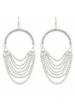 Boucles d’oreilles en argent enveloppées de strass étincelantes