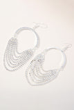 Boucles d’oreilles en argent enveloppées de strass étincelantes