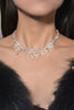 Charger l&#39;image dans la galerie, Silver Strass Drop Bridal Earrings Collier Set