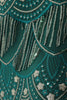 Charger l&#39;image dans la galerie, Gale vert foncé Franges Longues robes des années 20