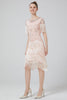 Charger l&#39;image dans la galerie, Blush Sequins 1920s Robe avec franges