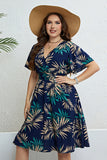Plus Taille Navy V Col Robe d’été