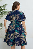 Plus Taille Navy V Col Robe d’été