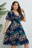 Plus Taille Navy V Col Robe d’été