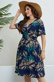 Plus Taille Navy V Col Robe d’été