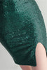 Charger l&#39;image dans la galerie, Sangles Spaghetti Robe de cocktail vert foncé avec perles