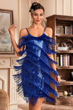 Sangles Spaghetti Gris Frangées Rogging 20s Great Gatsby Robe