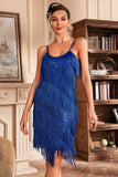 Sangles Spaghetti Gris Frangées Rogging 20s Great Gatsby Robe