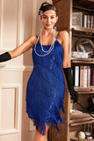 Sangles Spaghetti Gris Frangées Rogging 20s Great Gatsby Robe