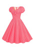 Charger l&#39;image dans la galerie, Rose Rouge Polka Dots Puff Sleeves 1950s Robe