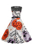 Charger l&#39;image dans la galerie, Halloween Pumpkin Imprimé Orange Robe Vintage