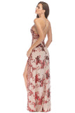 Sangle Spaghetti Noire Col V Profond Robe de soirée Longue