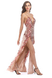 Sangle Spaghetti Noire Col V Profond Robe de soirée Longue